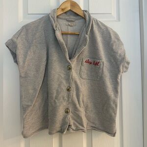 Madewell “Sleep Tight” Button-Front Lounge Top (Size S)